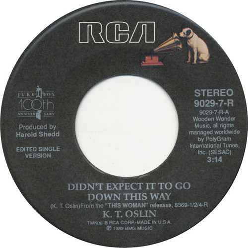 K.T. Oslin - Didn't Expect It To Go Down This Way - RCA - 9029-7-R - 7", Single 1156456285