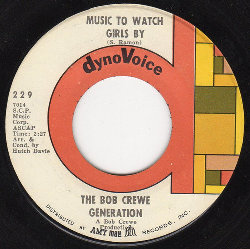 The Bob Crewe Generation - Music To Watch Girls By - Dynovoice Records - 229 - 7" 1156854707
