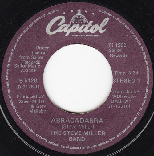 Steve Miller Band - Abracadabra - Capitol Records - B-5126 - 7", Single 1157293795
