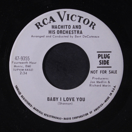 Machito And His Orchestra - Baby I Love You / Alfie - RCA Victor - 47-9355 - 7", Single, Promo 1157295932