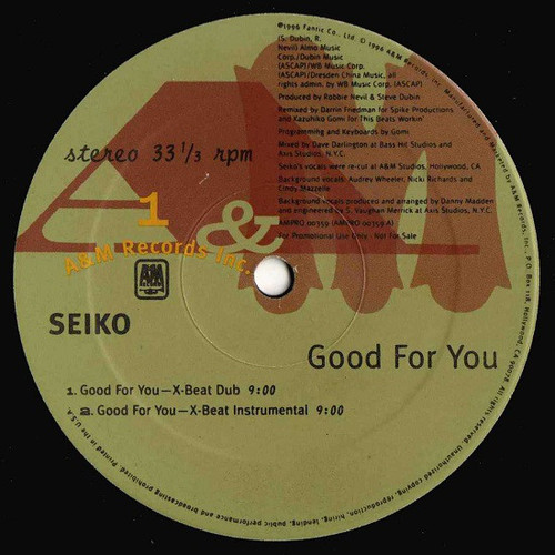 Seiko* - Good For You (12", Promo)