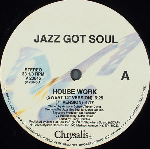 Jazz Got Soul - House Work (12")