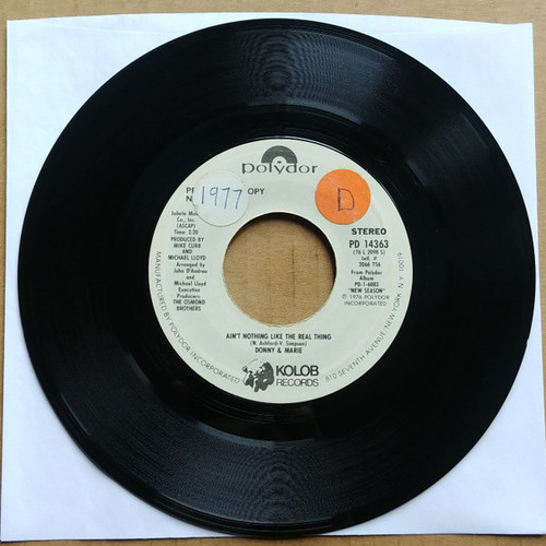 Donny & Marie* - Ain't Nothing Like The Real Thing  (7", Promo)
