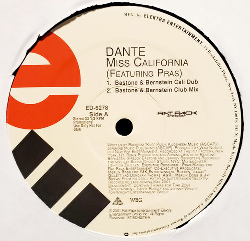 Dante Thomas - Miss California - Elektra - ED 6278 - 12", Promo 1160147363