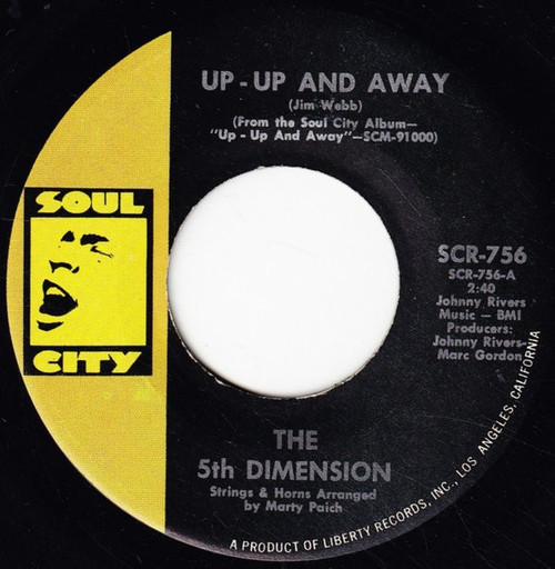 The Fifth Dimension - Up-Up And Away - Soul City (2) - SCR-756 - 7", Single 1160271791