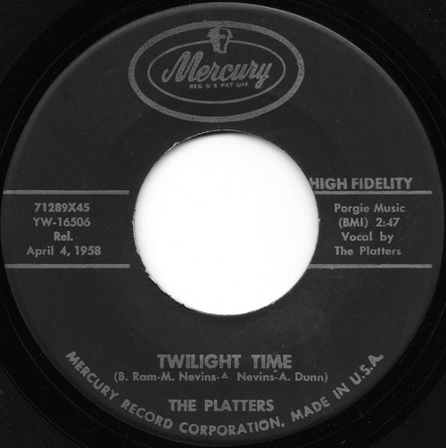 The Platters - Twilight Time - Mercury - 71289X45 - 7", Single 1160602607