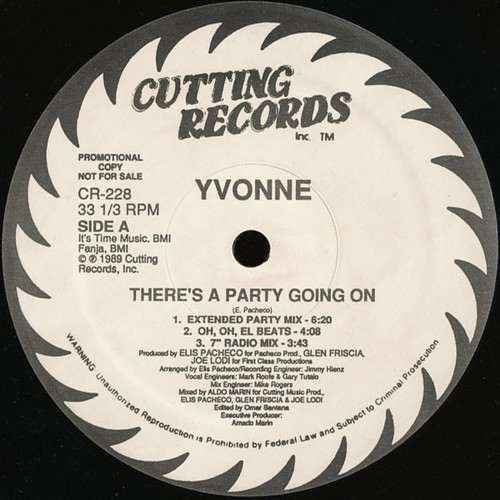 Yvonne* - There's A Party Going On (12", Promo)