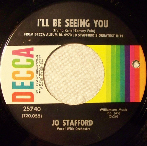 Jo Stafford - I'll Be Seeing You / Make Love To Me (7")