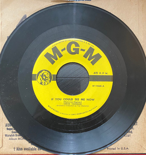 Sarah Vaughan - If You Could See Me Now / Don't Blame Me (7", Single)