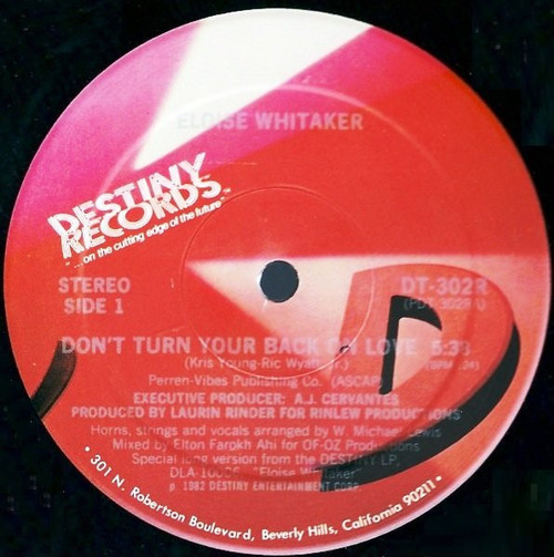 Eloise Whitaker - Don't Turn Your Back On Love - Destiny Records - DT-302R - 12" 1161390625