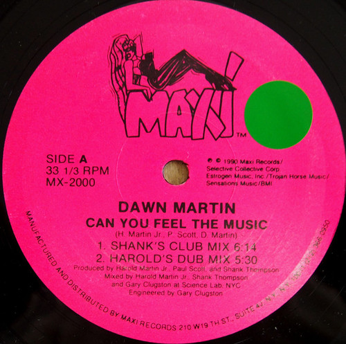 Dawn Martin - Can You Feel The Music - Maxi Records - MX-2000 - 12" 1161397111