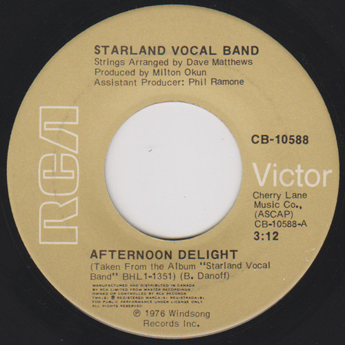 Starland Vocal Band - Afternoon Delight - RCA - CB-10588 - 7" 1161405935