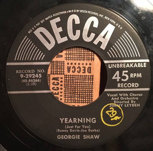 Georgie Shaw - Give Me The Right / Yearning (7")