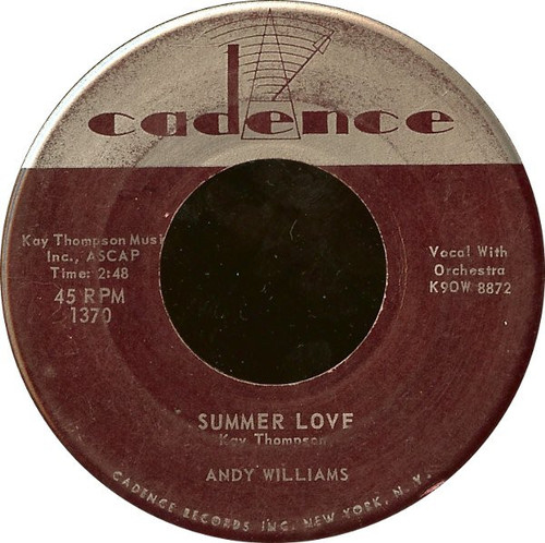 Andy Williams - Lonely Street - Cadence (2) - 1370 - 7" 1162236742