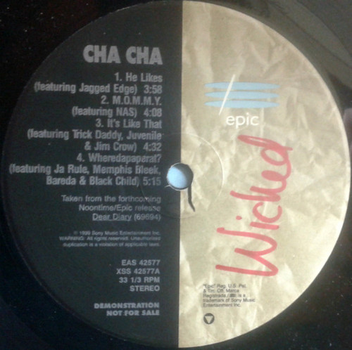 Cha Cha - Dear Diary (Sampler) - Epic - EAS 42577 - Vinyl, Promo, Smplr 1163504819