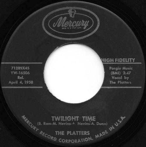 The Platters - Twilight Time - Mercury - 71289X45 - 7", Single 1164051831