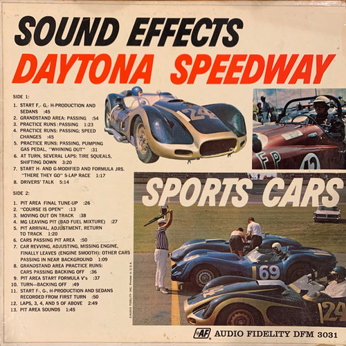 No Artist - Sound Effects /  Daytona Speedway Sports Cars - Audio Fidelity - DFM 3031 - LP, Album, Mono 1164169766