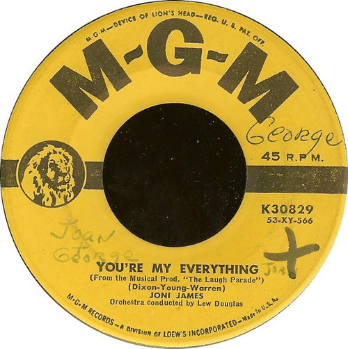 Joni James - You're My Everything / You're Nearer (7", Single)