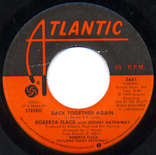Roberta Flack With Donny Hathaway - Back Together Again (7", Single, Spe)