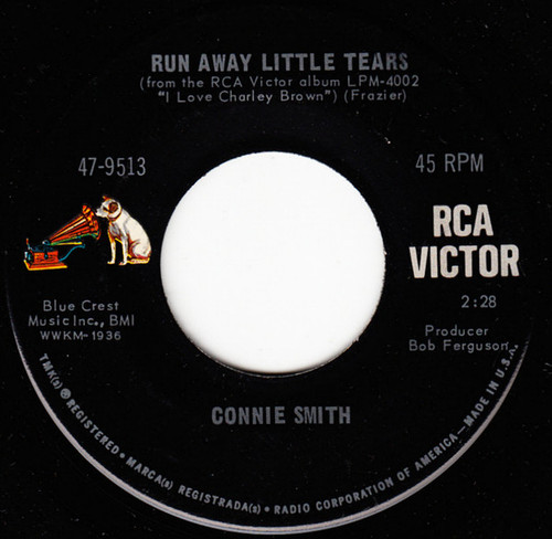 Connie Smith - Run Away Little Tears (7", Single, Roc)