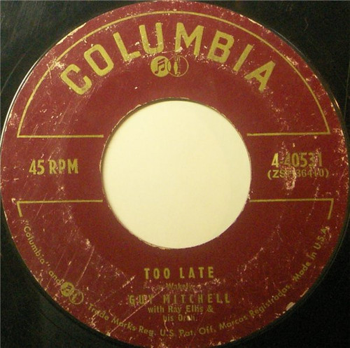 Guy Mitchell - Too Late / Let Us Be Sweethearts Over Again (7")