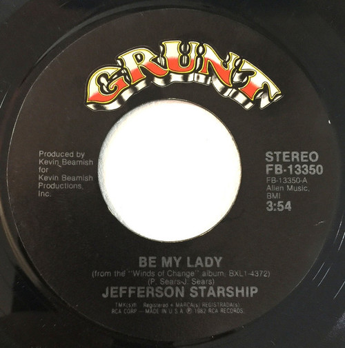 Jefferson Starship - Be My Lady (7", Single, Styrene)