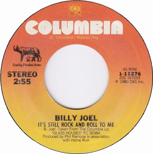 Billy Joel - It's Still Rock And Roll To Me - Columbia, Family Productions - 1-11276 - 7", Single, Styrene, Ter 1169710585