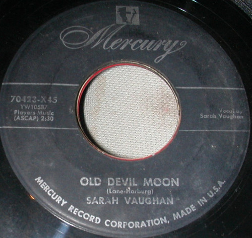 Sarah Vaughan - Old Devil Moon - Mercury - 70423-X45 - 7" 1171478996