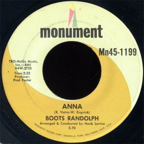 Boots Randolph - Anna / Spanish Harlem (7")