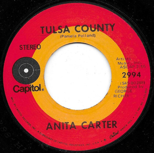 Anita Carter - Tulsa County / Where Is The Start Of Lonely (7", Single)