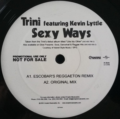 Trini* Feat. Kevin Lyttle - Sexy Ways (12", Promo)