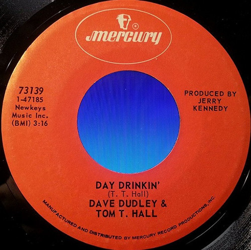 Dave Dudley And Tom T. Hall - Day Drinkin' / Let's Get On With The Show (7", Phi)