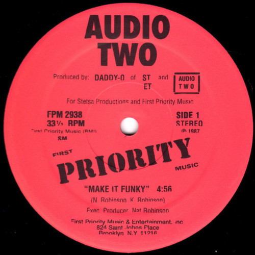 Audio Two - Make It Funky (12", RE, Red)