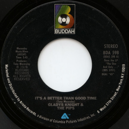 Gladys Knight & The Pips* - It's A Better Than Good Time (7", Single, Styrene, Ter)