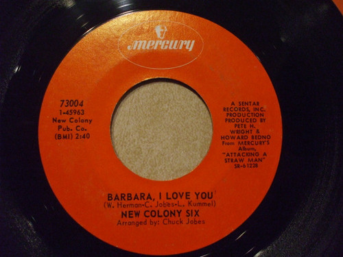 The New Colony Six - Barbara, I Love You / Prairie Grey - Mercury - 73004 - 7", Single 1172651858