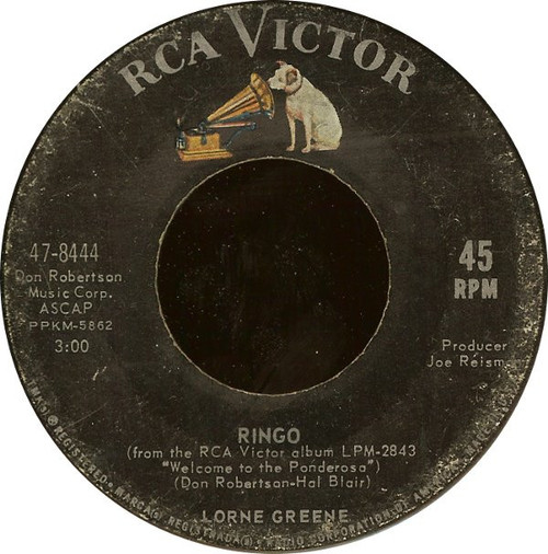 Lorne Greene - Ringo / Bonanza - RCA Victor - 47-8444 - 7", Single, Roc 1172899542