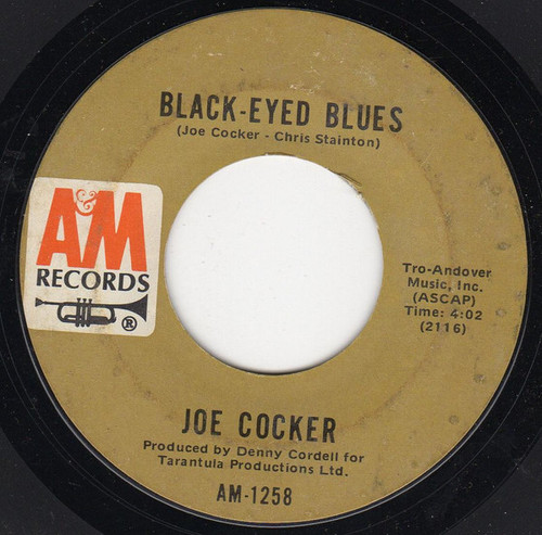 Joe Cocker - Black-Eyed Blues (7", Single, Styrene, Ter)