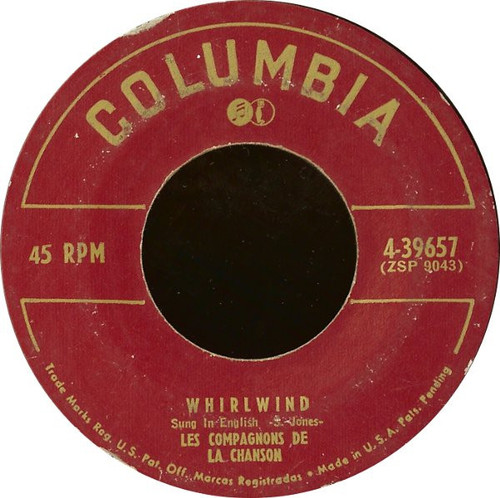 Les Compagnons De La Chanson - Whirlwind / The Three Bells (Les Trois Cloches) - Columbia - 4-39657 - 7" 1173028495