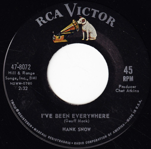 Hank Snow - I've Been Everywhere - RCA Victor - 47-8072 - 7", Single 1173032626