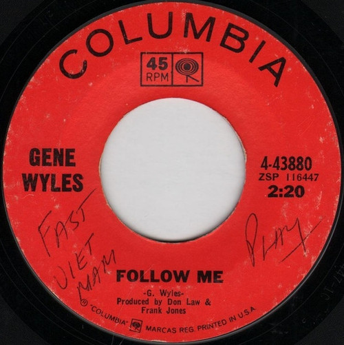 Gene Wyles - Follow Me / The Reporter Of Wars - Columbia - 4-43880 - 7", Single 1173055276