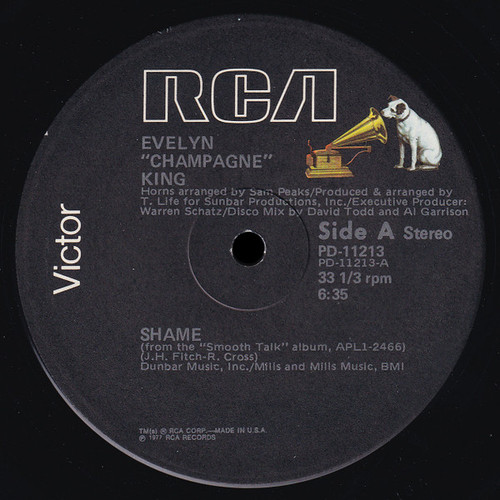 Evelyn "Champagne" King* - Shame (12", Single)