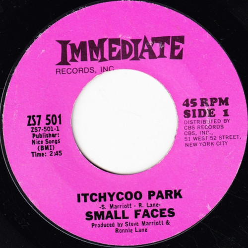 Small Faces - Itchycoo Park - Immediate - ZS7 501 - 7", Single 1173941118