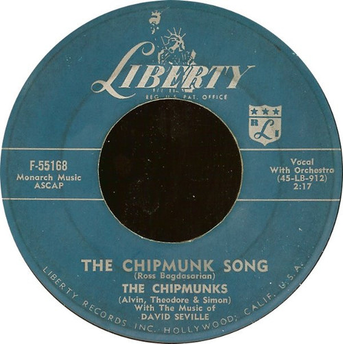 The Chipmunks / David Seville - The Chipmunk Song / Almost Good - Liberty - F-55168 - 7", Single 1174059887