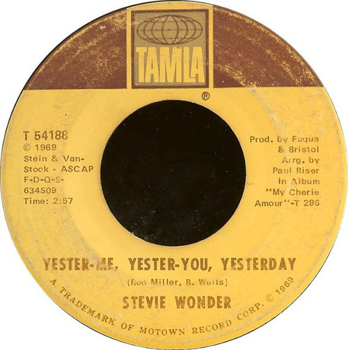 Stevie Wonder - Yester-Me, Yester-You, Yesterday (7", Single)