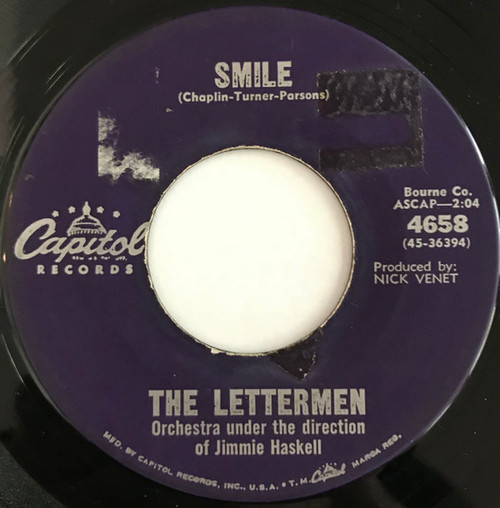 The Lettermen - When I Fall In Love / Smile - Capitol Records - 4658 - 7", Single 1174125151