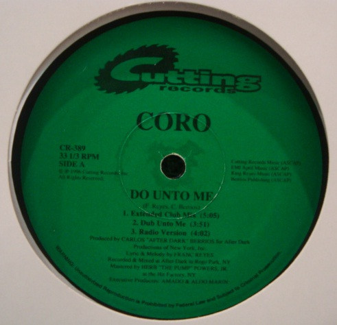 Coro - Do Unto Me (12", Maxi)