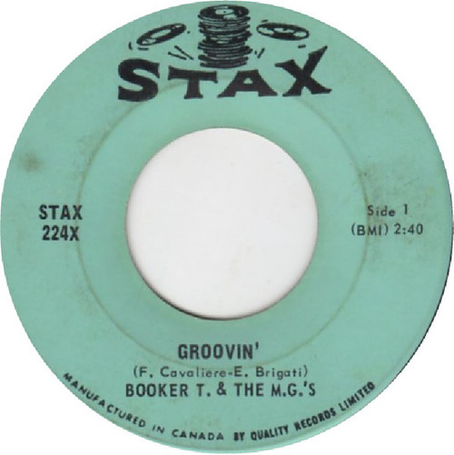 Booker T. & The M.G.'s* - Groovin' / Slim Jenkin's Place (7", Single)