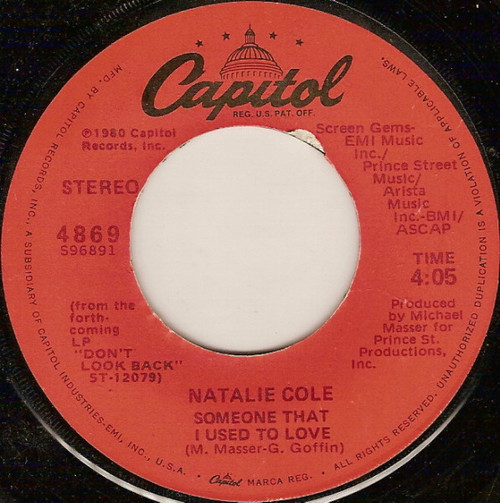 Natalie Cole - Someone That I Used To Love - Capitol Records - 4869 - 7" 1176079374