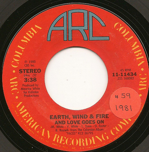 Earth, Wind & Fire - And Love Goes On (7", Single)