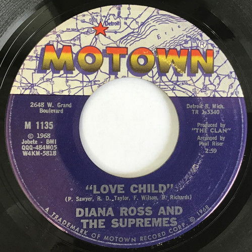 Diana Ross And The Supremes - Love Child / Will This Be The Day - Motown - M 1135 - 7", Single, Hol 1176427770